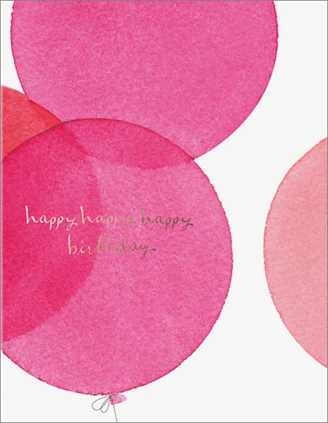 [EF-C-BD0248] Foil Card-Pink Balloons