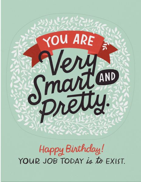 [EM-CS-02798] Sticker Card-Very Smart And Pretty