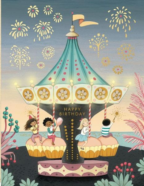 [JJ-C-128] Foil Card-Carousel Birthday