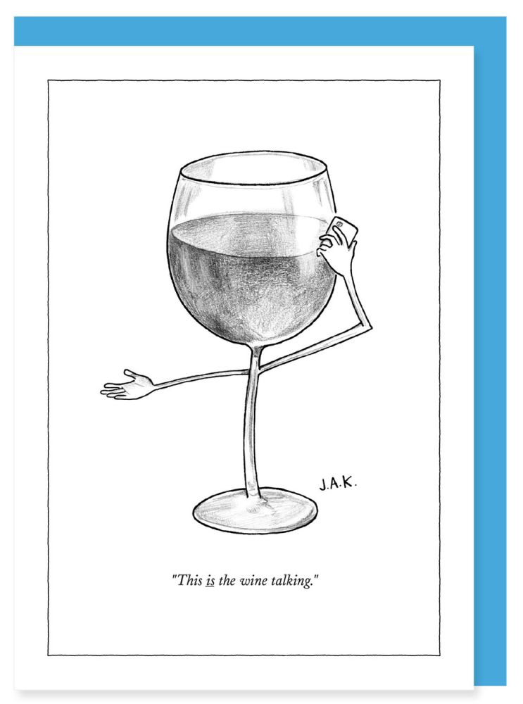 [NY-C-A255] Card-The Wine Talking