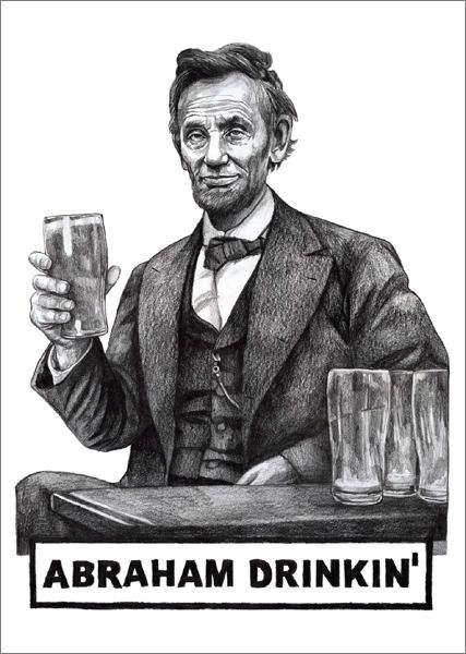 [QG-C-CP351] Card-Abraham Drinkin’