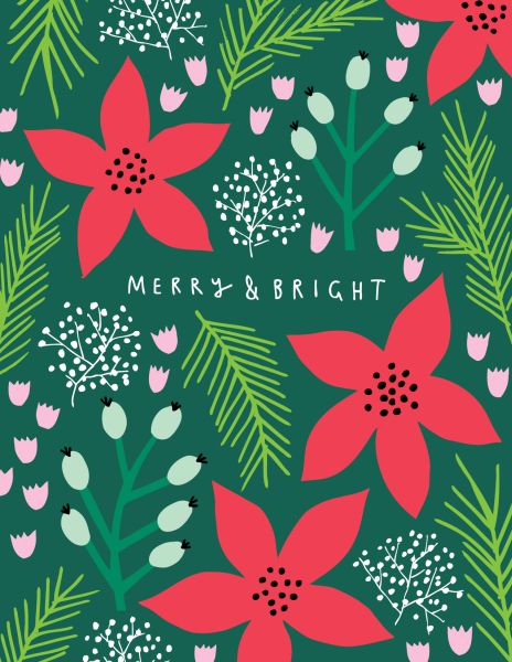 [BB-XC-0659] Card-Poinsettia