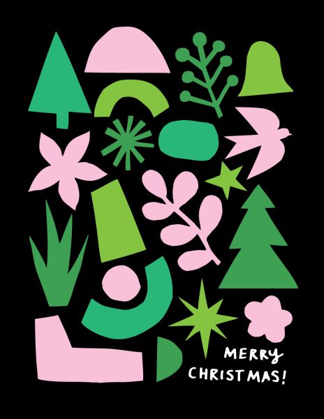 [BB-XC-0662] Card-Abstract Christmas