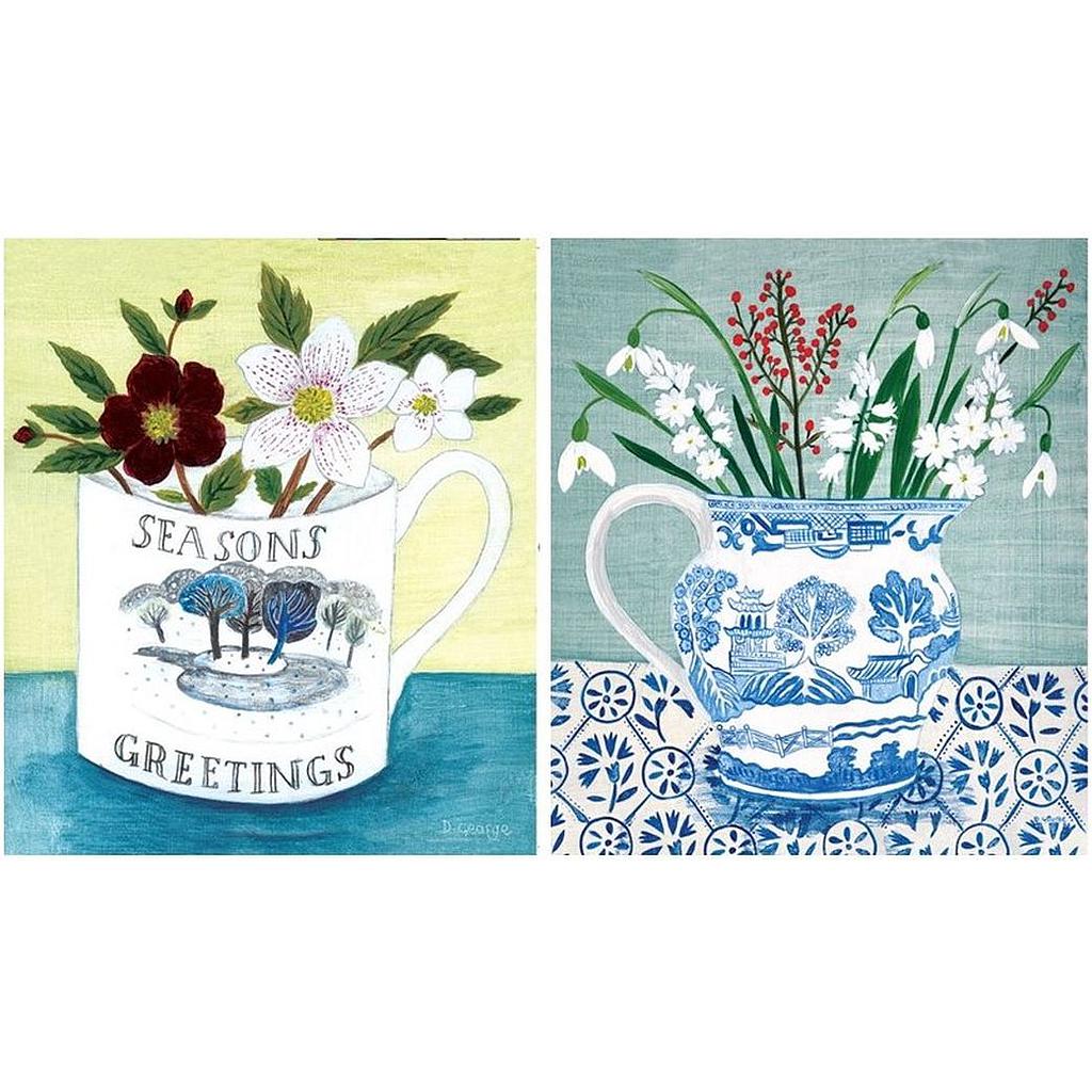 [CD-XCP-111-2] Card Pack of 6 (2 designs)-Debbie George