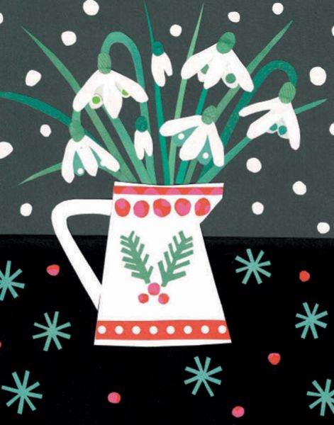 [CD-XCP-65-2] Card Pack of 6-Snowdrops