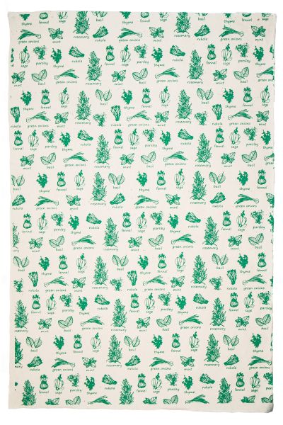[GI-GSP586-29] Wrap-Herbs Green On Natural