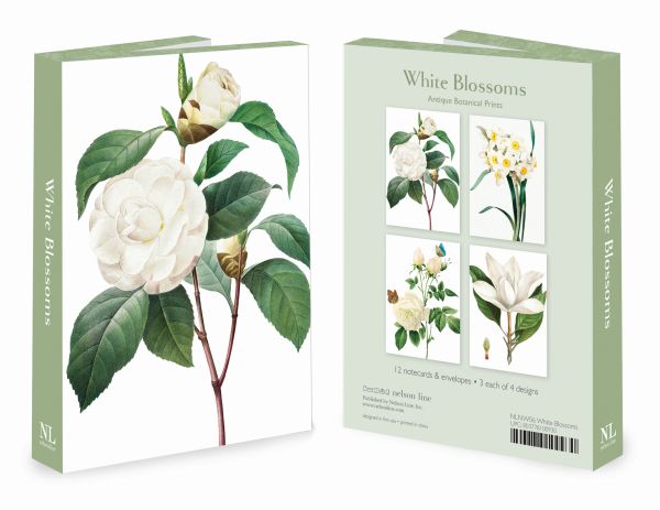 [NL-SN-CWB006] Notecard Wallet-White Blossoms