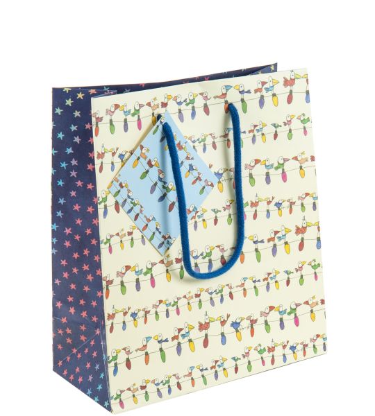 [TW-W-WBM006] Gift Bag Medium-Birds on Wire