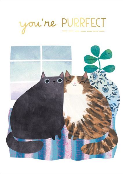 [OD-C-ARZ6724] Foil Card-You're Perfect Cats