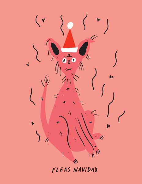 [BB-XC-0670] Card-Fleas Navidad