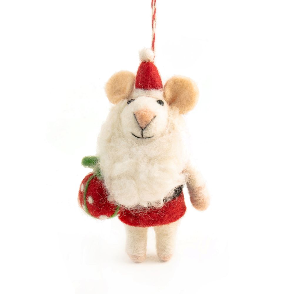 [GI-XD-DMS008] Decoration-Felt Mouse Santa