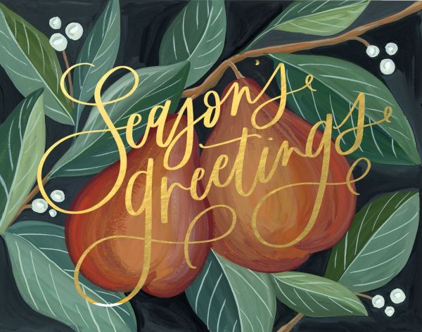 [OC-XC-291301] Card-Christmas Pears 