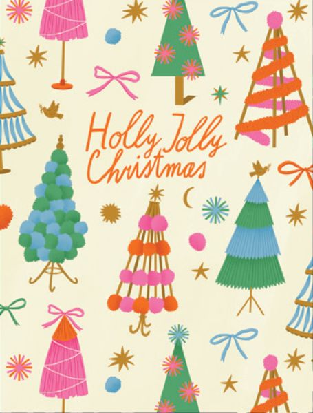 [RC-XC-BOD2583F] Foil Card-Holly Jolly Trees