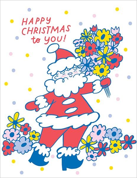 [GT-XC-366] Card-Floral Santa