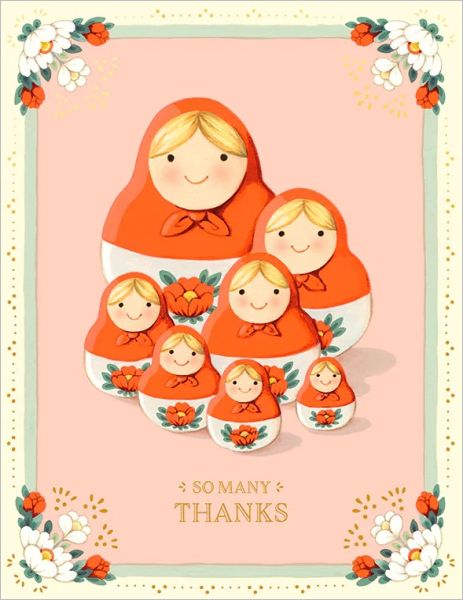 [JJ-C-149] Foil Card-Nesting Dolls Thank You