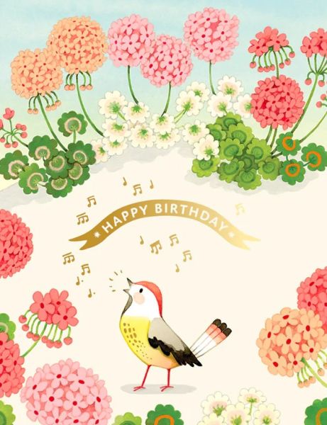 [JJ-C-153] Foil Card-Geranium Garden Birthday