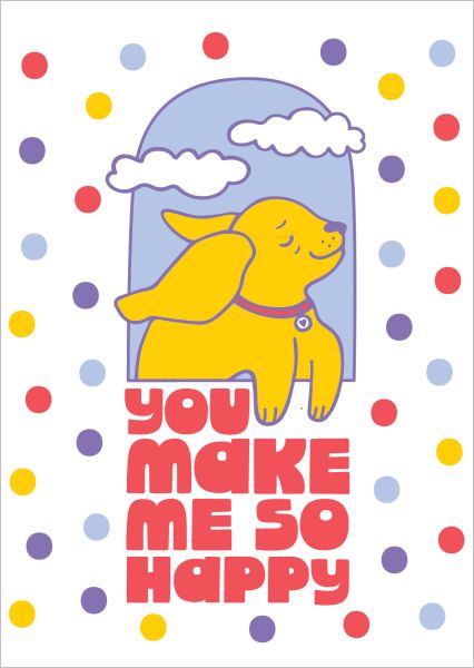 [GT-C-LV404] Card-Happy Dog