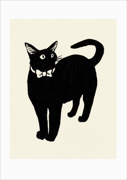 [OD-C-NOL7597] Card-Cat In Bow Tie