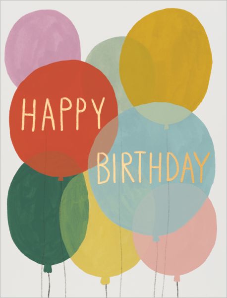 [RC-C-PUG2673F] Foil Card-Birthday Balloons