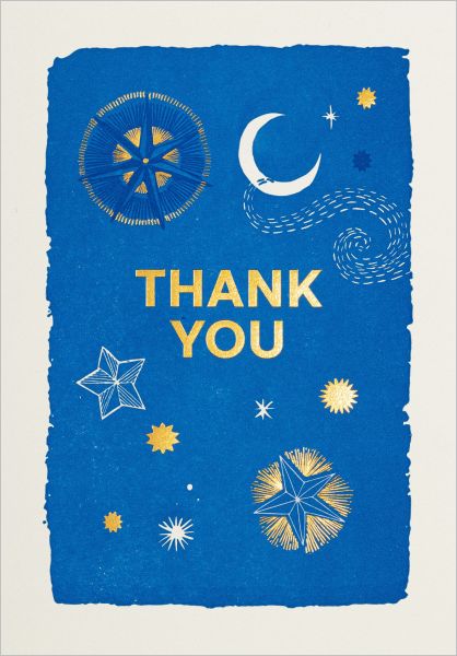 [AV-MC-AP345] Mini Card-Thank You Stars