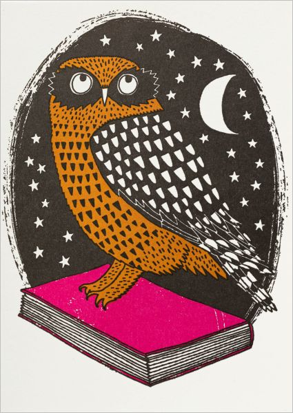 [AV-C-QP633] Card-Book Owl