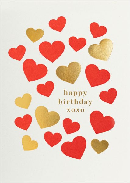 [AV-C-QP638] Card-Happy Birthday XOXO