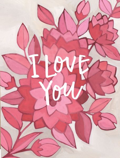 [OC-C-200524] Card-Pink Floral