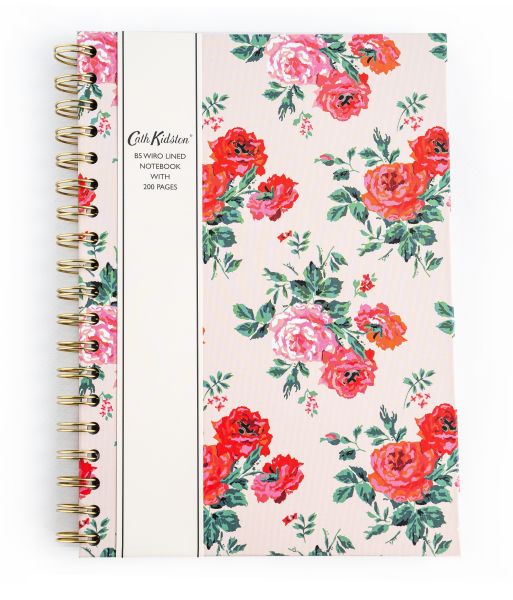 [CK-SN-NB-B5-0001-GB] Cath Kidston B5 Wiro Journal-Pink Florals