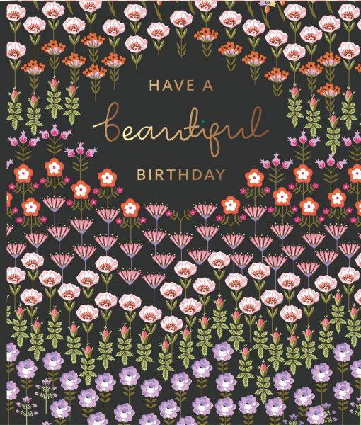 [CK-CL-8076] Cath Kidston Card-Dark Ditsy Birthday