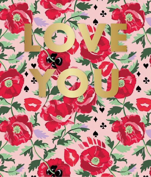 [CK-CL-8441] Cath Kidston Card-Painted Poppies Love You