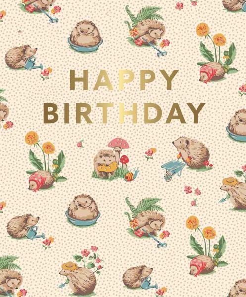 [CK-CL-8909] Card-Hedgehogs Happy Birthday