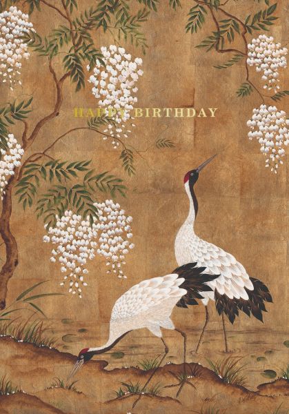 [OD-C-DIH9903] Foil Card-Cranes and Wisteria