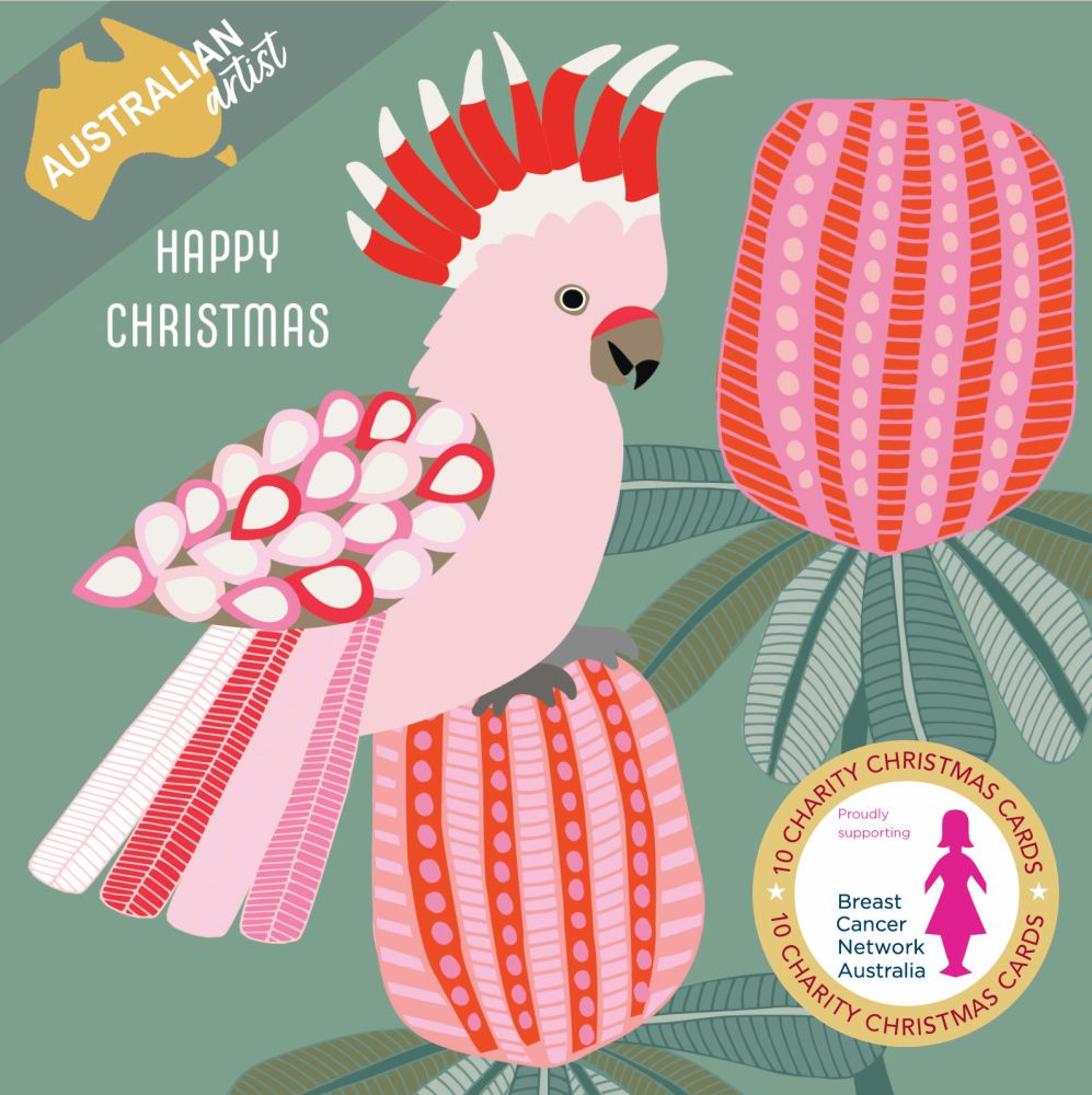 [HS-XCP24016] Christmas Card Wallet-BCNA-Pink Galah
