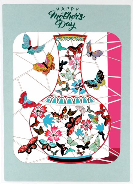 [FO-CMD-PM0305] Laser Cut Card-Vase Mother's Day