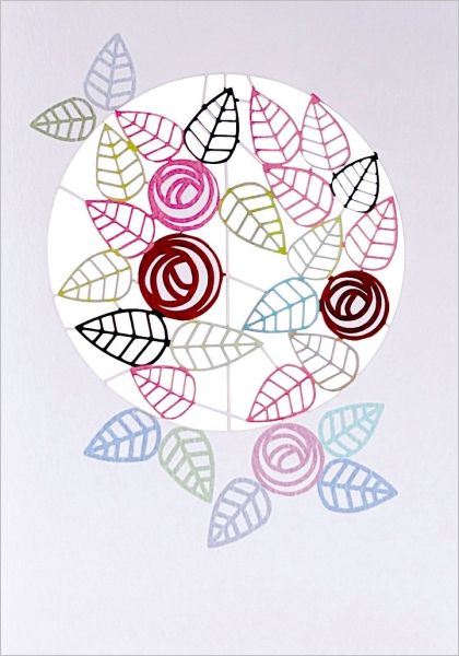 [FO-PM0691] Laser Cut Card-Roses And Leaves