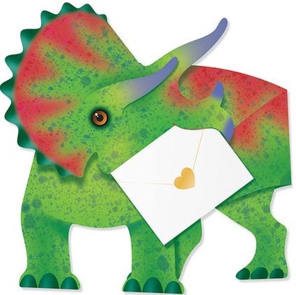 [SD-DI199] 3D Card-Triceratops