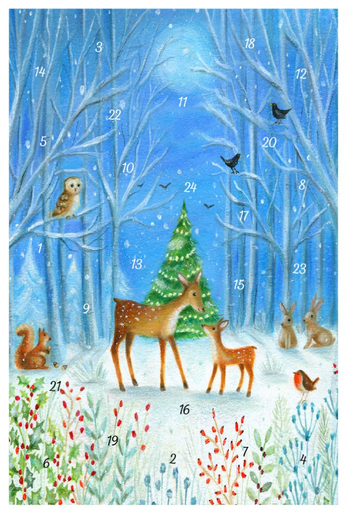 [KV-XCAL-6-12508] Advent Cal-Card-Deer