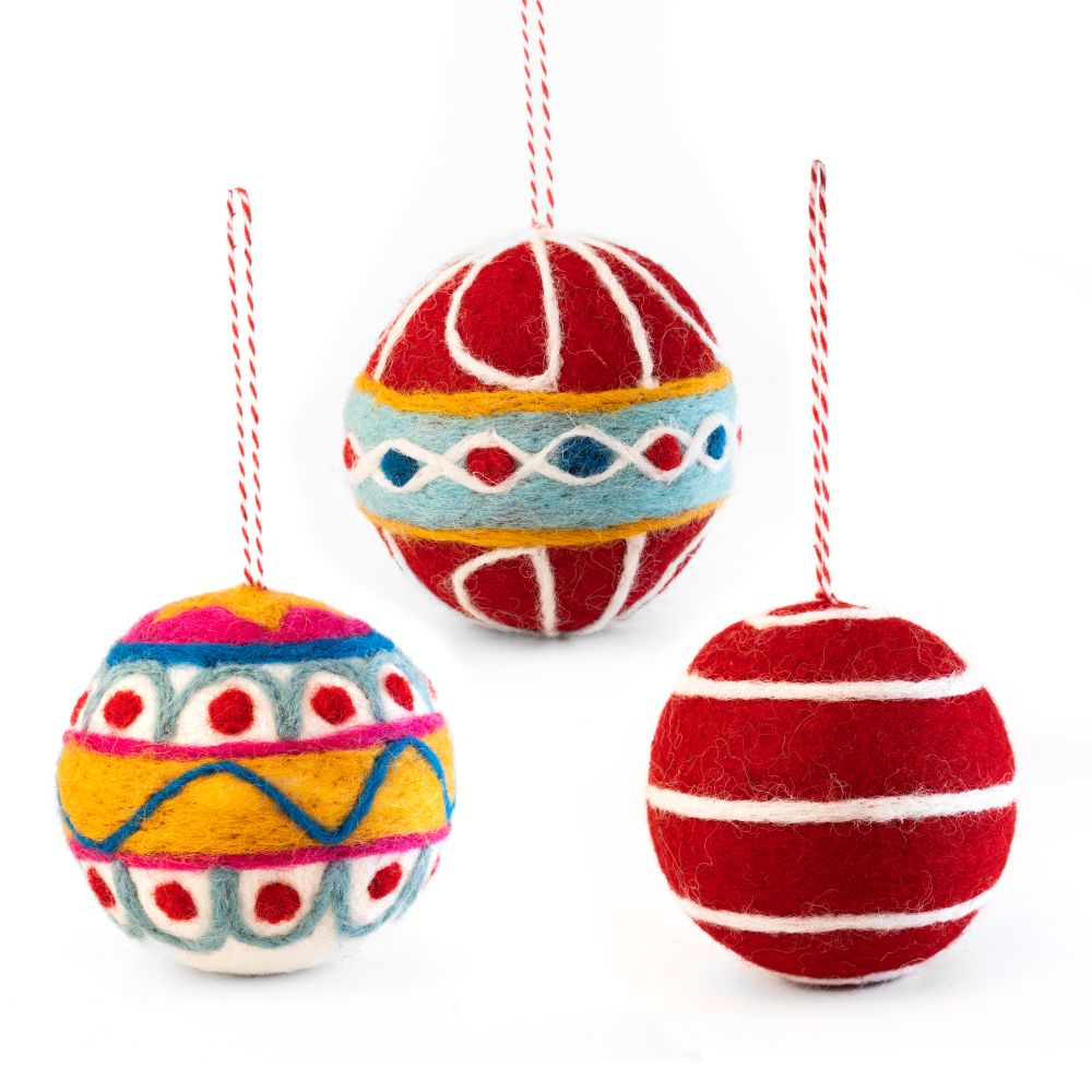 [GI-XD-SBA003] Charity Decoration Set-Felt Colourful Decorative Baubles
