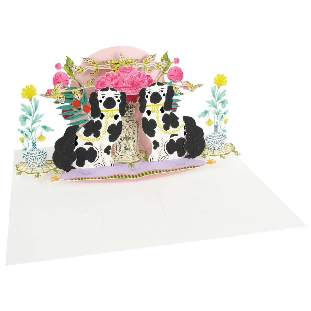 [UP-C-APA-099] 3D Pop-up Card-Staffordshire Dogs