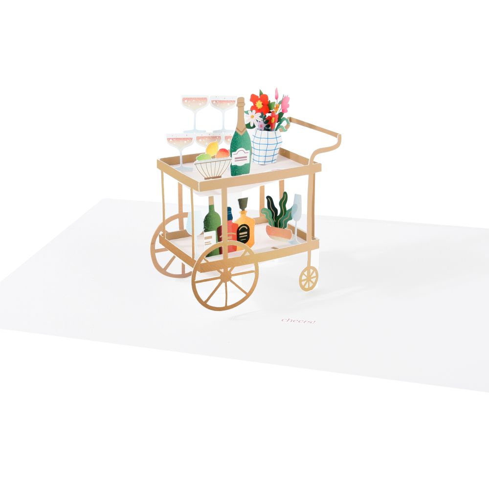 [UP-C-APA-106] 3D Pop-up Card-Bar Cart