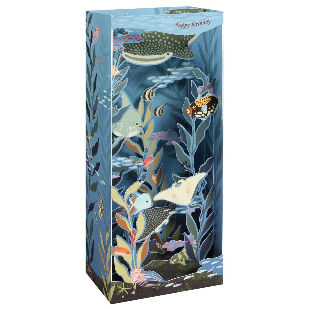 [UP-C-APA-119] 3D Pop-up Box Card-Aquarium