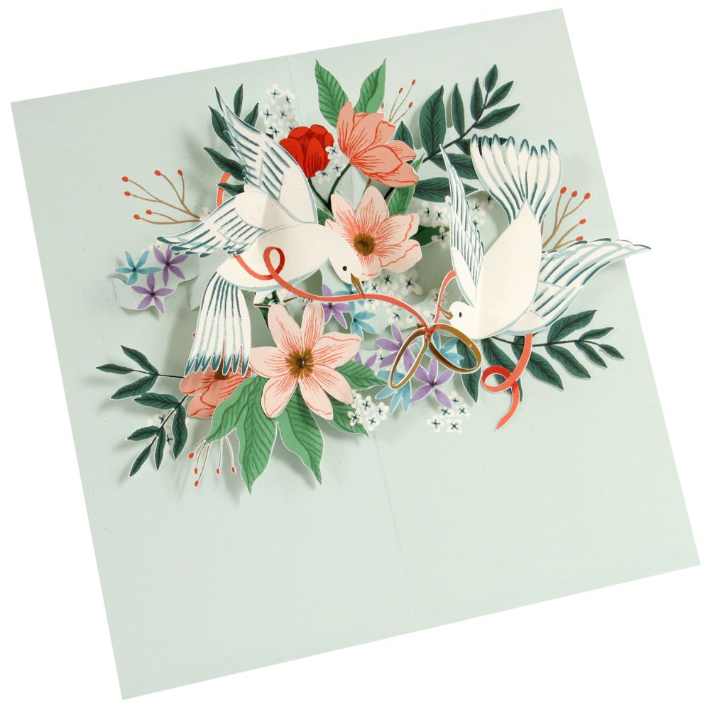 [UP-C-APB-114] 3D Pop-up Card-Love Birds