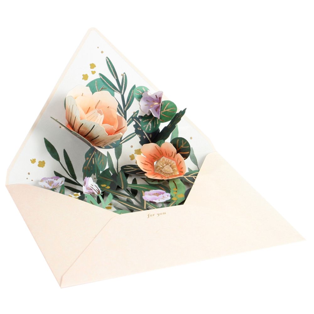 [UP-C-APD-083] 3D Pop-up Card-Wildflower Envelope