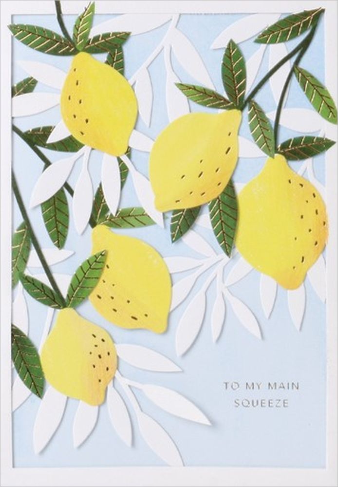 [UP-C-LA034] Layered Die-cut Card-Citrus