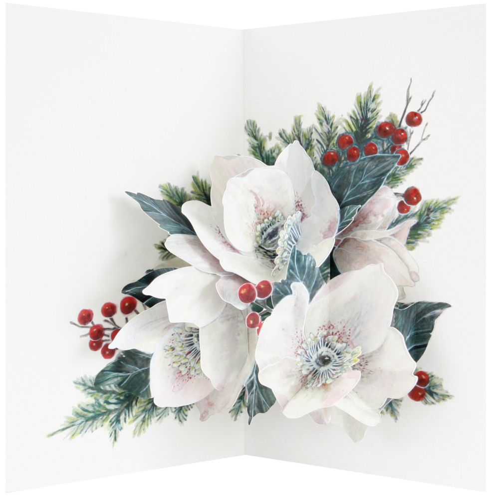[UP-XC-APB-113] 3D Pop-up Card-Christmas Rose