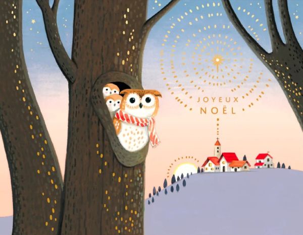 [JJ-XC-155] Foil Card-Owls Noel