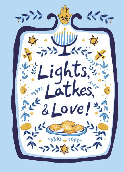 [NL-XC-C048] Card-Lights, Latkes & Love