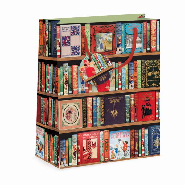 [NL-XWBM-003] Gift Bag Medium-Christmas Bookshelf