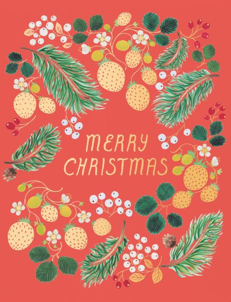 [RC-XC-ANN2834] Foil Card-Berry Christmas