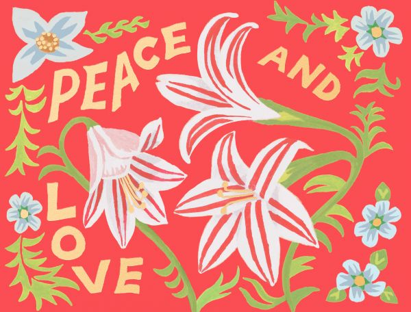 [RC-XC-KRL2847] Foil Card-Peace and Love Amaryllis